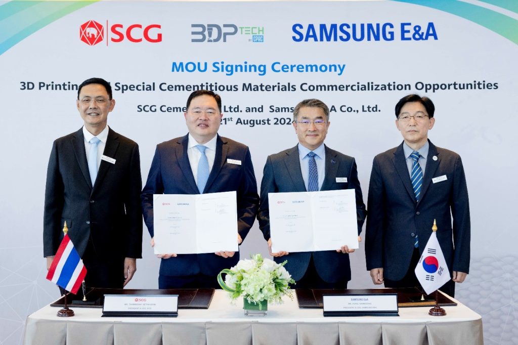 Scg Technology “SCG – CPAC” and “Samsung E&A” sign MOU to bolster 3D printing ...
